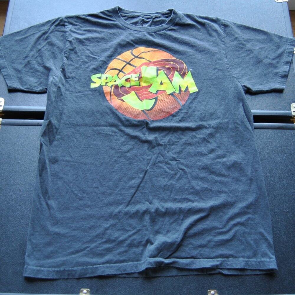 Space Jam Black Short Sleeve Shirt Large